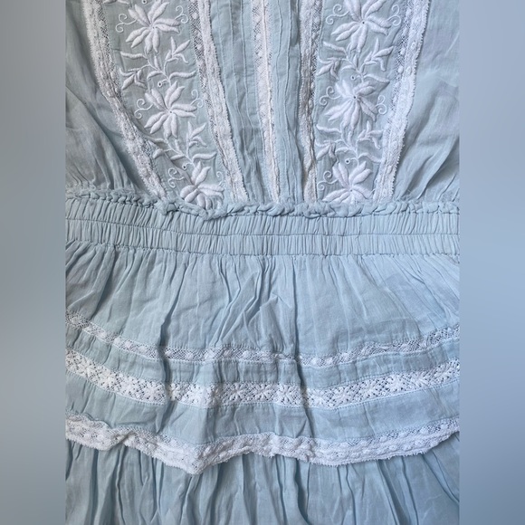 Loveshackfancy Light blue Mini Ruffled Dress | M - Picture 5 of 9